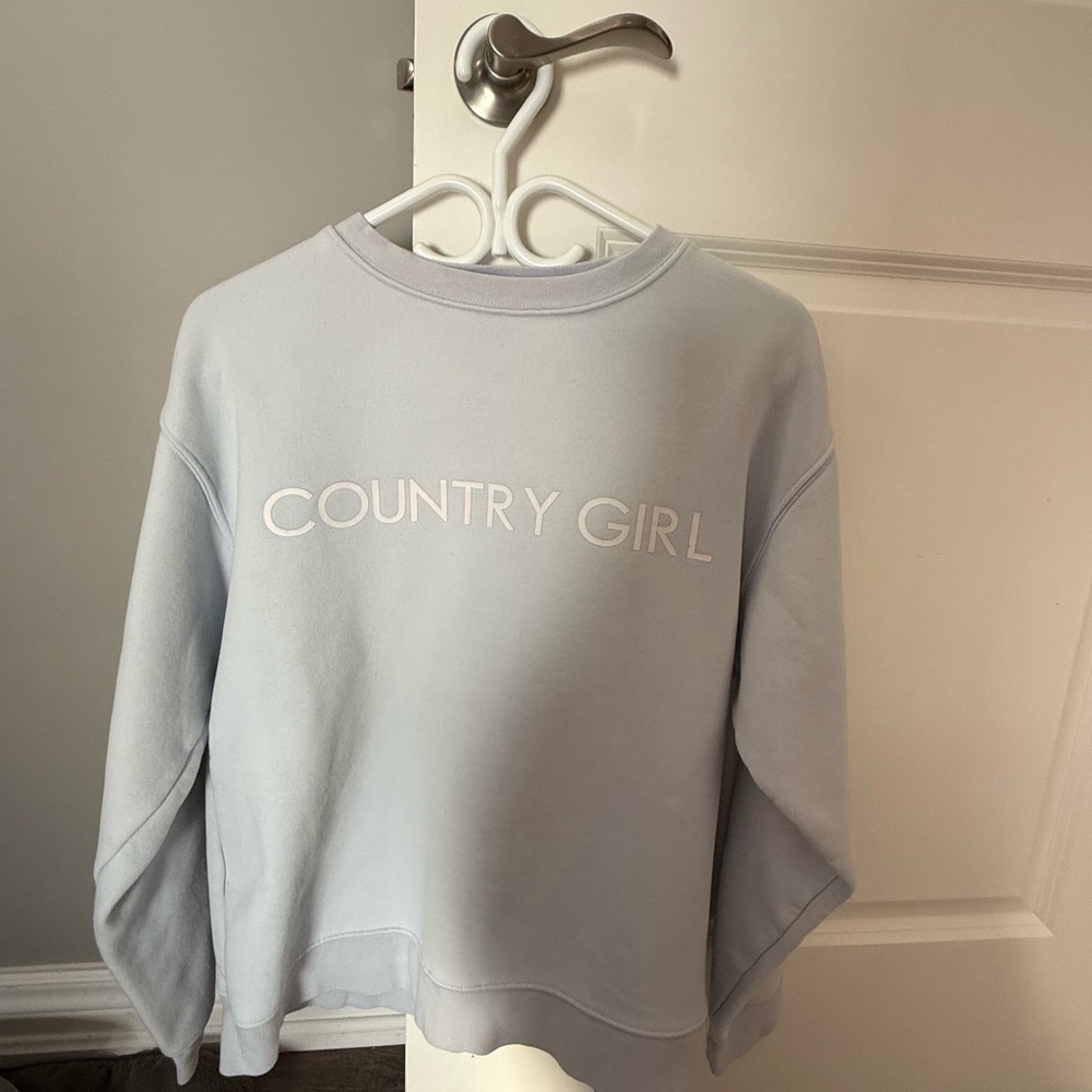 Brunette The Label Country Girl Light Blue Sweatshirt